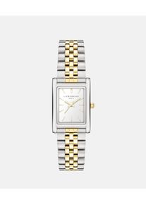 Quarzuhr Liebeskind Berlin "Classic Square", silbergoldfarben, wei&szlig;, Armbanduhren, Damen, Quarzuhr, Armbanduhr, Damenuhr, Edelstahlarmband, analog