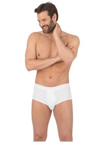 Slip TRIGEMA "TRIGEMA Slip Doppelripp im Doppelpack", Herren, Gr. 7, 2 Stk., wei&szlig; (wei&szlig;, neutral), 100% Baumwolle (Bio-Baumwolle kbA), Unterhosen Slip