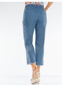 7/8-Jeans Inspirationen, Damen, Gr. 46, Normalgr&ouml;&szlig;en, blau (blau, bleached), 98% Baumwolle, 2% Elasthan, unifarben, 7/8-L&auml;nge, Jeans 7/8-Jeans