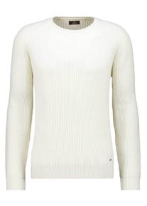 Rundhalspullover Ragman, Herren, Gr. 58, ecru, Strick, 90% Wolle 10% Baumwolle, Rundhals, Pullover Rundhalspullover