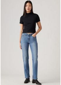 Levi's Workerjeans LEVI'S "314 SHP WORKWEAR STR", Damen, Gr. 31, L&auml;nge 32, blau (working harder), Denim/Jeans, Obermaterial: 80% Baumwolle, 19% Polyester, 1% Elasthan, lang, Jeans Workerjeans, mit Stretch