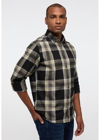 Langarmhemd Eterna "REGULAR FIT", Damen, Gr. XXL, US-Gr&ouml;&szlig;en, grau, Flanell, 70% cotton, 30% Lyocell, normal, Manschette, Hemden Langarmhemd