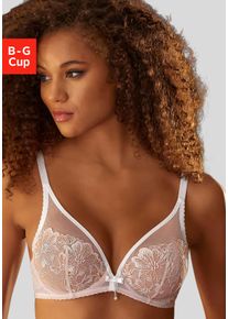 B&uuml;gel-BH JETTE, Damen, Gr. 95, Cup G, bunt (wei&szlig;, caramel), Microtouch, Obermaterial: 81% Polyamid, 16% Polyester, 3% Elasthan, BHs B&uuml;gel-BH, in einzigartigem Blumen-Design, sexy Dessous