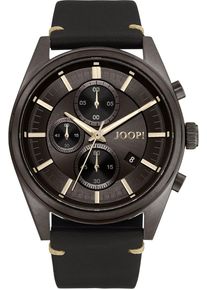 JOOP! Chronograph JOOP, schwarz, Armbanduhren, Damen, Chronograph, Armbanduhr, Quarzuhr, Herrenuhr, Stoppfunktion, Lederarmband