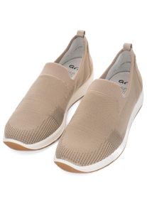 Slipper Ara "LISSABON", Damen, Gr. 4 (37), beige (sand), Textil, Veloursleder, unifarben, Basic, Schuhe Slipper, Slip-On-Sneaker, Schlupfschuh, Komfortschuh in Weite G