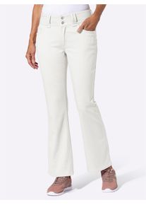 Bequeme Jeans Casual Looks, Damen, Gr. 46, Normalgr&ouml;&szlig;en, wei&szlig;, 98% Baumwolle, 2% Elasthan, unifarben, lang, Jeans Bequeme Jeans