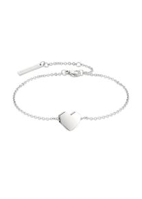 Armband Liebeskind Berlin "Schmuck Edelstahl Armkette Urban Heart Herz", silber (edelstahlfarben), Armb&auml;nder, Damen, 21cm, Edelstahl, Armband