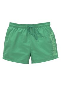 Badeshorts Bench., Herren, Gr. XL (54/56), N-Gr, gr&uuml;n, Microfaser, Polyester, unifarben, Badehosen Badeshorts, mit seitlichem Logoschriftzug