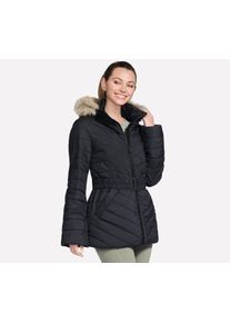 Winterjacke Skechers "ON-THE-GO BELTED PARKA", Damen, Gr. 3XL, schwarz, Obermaterial: 100% Polyester, Jacken Winterjacke