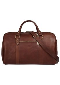 Pike Reisetasche PIK&Eacute;, Herren, Gr. B/H/T: 50cm x 34cm x 19cm onesize, braun, Leder, gepflegt, Taschen Reisetasche, echt Leder, Made in Italy