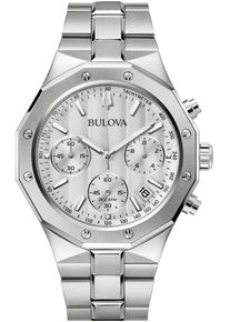 Chronograph Bulova, silber (silberfarben), Armbanduhren, Herren, Chronograph, Armbanduhr, Quarzuhr, Herrenuhr, Edelstahlarmband, Saphirglas