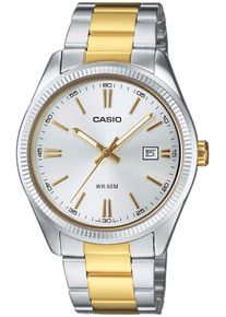 Quarzuhr, silber (silberfarben, goldfarben), CASIO TIMELESS COLLECTION, Armbanduhren, Damen, Quarzuhr, Armbanduhr, Herrenuhr, Damenuhr, Datum, Edelstahlarmband, Neo-Display