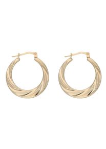 Paar Creolen Firetti "Schmuck Geschenk Gold 375 Ohrschmuck Creole", gold (gelbgoldfarben), Ohrringe, Damen, Gelbgold 375, Paar Creolen