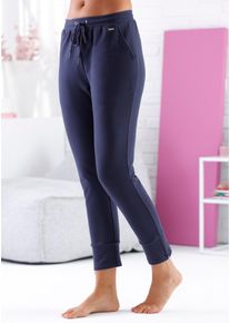 Jerseyhose feel good, Damen, Gr. 44/46, Normalgr&ouml;&szlig;en, marine, 50% Baumwolle, 50% Polyester, unifarben, Hosen Jerseyhose