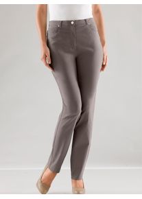 5-Pocket-Hose Stehmann, Damen, Gr. 46, Normalgr&ouml;&szlig;en, grau (taupe), 72% Viskose, 25% Polyamid, 3% Elasthan, unifarben, lang, Hosen 5-Pocket-Hose