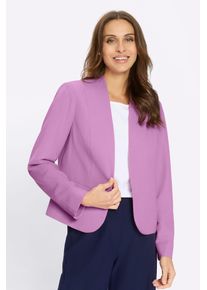Jackenblazer Lady "Kurzblazer", Damen, Gr. 46, orchidee, 64% Polyester, 34% Viskose, 2% Elasthan, Blazer Jackenblazer