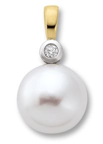 Kettenanh&auml;nger ONE ELEMENT "0.02 ct Diamant Brillant Anh&auml;nger aus 585 Gelbgold", gold, Schmuckanh&auml;nger, Damen, Gelbgold 585, Kettenanh&auml;nger