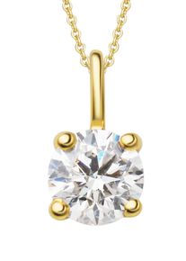 Kettenanh&auml;nger ONE ELEMENT "0.2 ct Diamant Brillant Anh&auml;nger aus 585 Gelbgold", gold, Schmuckanh&auml;nger, Damen, 0,2 SI = kleine Einschl&uuml;sse mit Brillant, Gelbgold 585, Kettenanh&auml;nger