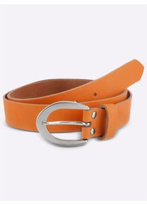 Lederg&uuml;rtel Heine, Damen, Gr. 11,5, orange, G&uuml;rtel Lederg&uuml;rtel