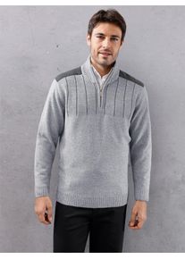 Strickpullover CLASSIC "Pullover", Herren, Gr. 62, grau (hellgrau, meliert), 100% Polyacryl, mehrfarbig, meliert, Pullover Strickpullover
