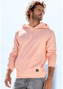 Hoodie John Devin, Herren, Gr. XXL (60/62), rot (apricot), angeraute Sweatware, Obermaterial: 60% Baumwolle, 40% Polyester, unifarben, regular fit normal, Rundhals, angesetztes B&uuml;ndchen, Sweatshirts Hoodie, Langarm, Sweatshirt mit Rundhals und Kapuze, Baumwollmischung