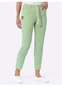 Bequeme Jeans Classic Basics, Damen, Gr. 46, Normalgr&ouml;&szlig;en, gr&uuml;n (eucalyptus), 97% Baumwolle, 3% Elasthan, unifarben, lang, Jeans Bequeme Jeans