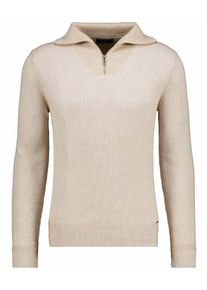 Rundhalspullover Ragman, Herren, Gr. 64, beige (beige, melange, 820), Strick, 95% Baumwolle 5% Kaschmir, Pullover Rundhalspullover
