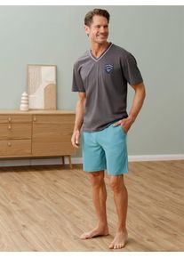 w&auml;schepur Schlafanzug W&Auml;SCHEPUR, Damen, Gr. 60/62, anthrazit, 100% Baumwolle, Homewear-Sets Schlafanzug