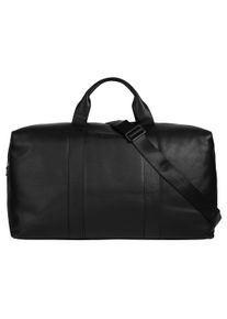 Reisetasche Bugatti "CORSO DELUXE", Herren, Gr. B/H/T: 51cm x 33cm x 24cm onesize, schwarz, Leder, leicht gl&auml;nzend, unifarben, Taschen Reisetasche, echt Leder