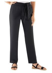Palazzohose Classic Basics, Damen, Gr. 20, Kurzgr&ouml;&szlig;en, schwarz, 100% Polyester, unifarben, lang, Hosen Palazzohose