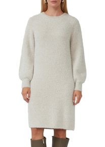 Strickkleid s.Oliver BLACK LABEL, Damen, Gr. 48, N-Gr, beige, Strick, Obermaterial: 52% Polyester, 38% Polyamid, 5% Wolle, 3% Elasthan, 2% metallisierte Fasern, unifarben, regular fit lang, Rundhals, Rippb&uuml;ndchen, Kleider Strickkleid, mit geripptem Saum