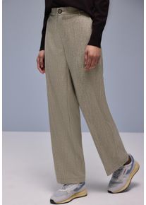 Stoffhose Street One, Damen, Gr. 46, L&auml;nge 30, cotton beige, Web, Obermaterial: 68% Polyester, 30% Viskose, 2% Elasthan. Futter: 100% Polyester, meliert, lang, Hosen Stoffhose, in Melange-Optik