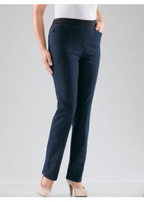 Stretch-Jeans Classic Basics, Damen, Gr. 245, Extrakurzgr&ouml;&szlig;en, blau (dunkelblau), 84% Baumwolle, 15% Polyester, 1% Elasthan, unifarben, lang, Jeans Stretch-Jeans