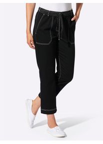 7/8-Jeans Classic Basics, Damen, Gr. 46, Normalgr&ouml;&szlig;en, schwarz, 98% Baumwolle, 2% Elasthan, unifarben, 7/8-L&auml;nge, Jeans 7/8-Jeans