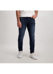 Slim-fit-Jeans Cars Jeans "Jeans Bates", Herren, Gr. 30, L&auml;nge 32, blau (blau schwarz), Denim/Jeans, Obermaterial: 83% Baumwolle, 16% Polyester, 1% Elasthan, Abriebeffekte, slim fit kn&ouml;chellang, Jeans Slim-fit-Jeans