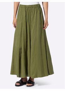 Schlupfrock Heine, Damen, Gr. 36, oliv, 100% Lyocell, unifarben, lang, R&ouml;cke Schlupfrock