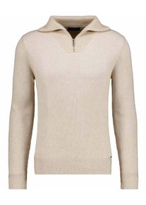 Rundhalspullover Ragman, Herren, Gr. 48, beige (beige, melange, 820), Strick, 95% Baumwolle 5% Kaschmir, Pullover Rundhalspullover