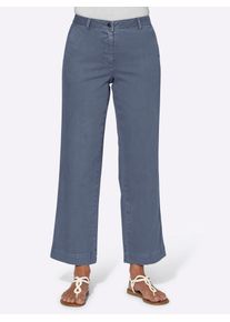 7/8-Jeans Inspirationen, Damen, Gr. 46, Normalgr&ouml;&szlig;en, blau (rauchblau), 96% Baumwolle, 4% Elasthan, unifarben, lang, Jeans 7/8-Jeans