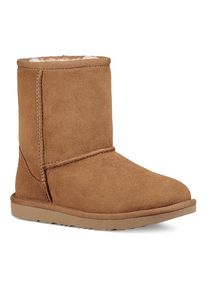 UGG Australia Schlupfboots UGG "KIDS' CLASSIC II", M&auml;dchen, Gr. 1 (32,5), braun (chestnut), Lammfell, Veloursleder, Schuhe Schlupfboots, Winterstiefel, Boots, Winterboots mit typischen Ziern&auml;hten
