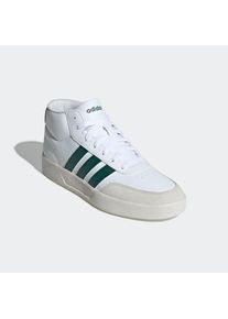 Sneaker adidas Sportswear "BREAKNET MID", Herren, Gr. 46, wei&szlig; (cloud wei&szlig;, collegiate gr&uuml;n, core wei&szlig;), Leder, Synthetik, Schuhe Sneaker