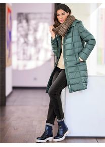 Steppmantel Heine, Damen, Gr. 36, gr&uuml;n (jade), 100% Polyester, unifarben, unifarben mit Farbeinsatz, unifarben mit Farbeins&auml;tzen, M&auml;ntel Steppmantel