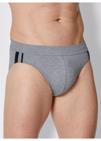 Slip Schiesser, Herren, Gr. 8, 3 Stk., grau (grau, meliert), 95% Baumwolle, 5% Elasthan, Unterhosen Slip