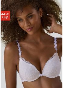 Push-up-BH Vivance, Damen, Gr. 70, Cup C, wei&szlig; (reinwei&szlig;), Microtouch, Obermaterial: 90% Polyamid, 10% Elasthan, BHs Push-up-BH, mit 3 extravaganten Tr&auml;gern zum Austauschen, sexy Dessous
