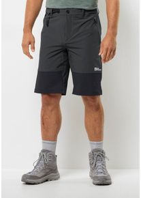 Trekkingshorts Jack Wolfskin "ANDUR SHORT M", Herren, Gr. 46, Normalgr&ouml;&szlig;en, grau (phantom), 1. OBERSTOFF: 90% POLYAMID, 10% ELASTHAN. 2. OBERSTOFF: 91% POLYAMID, 9% ELASTHAN. LINING: 100% POLYESTER, Hosen Trekkingshorts
