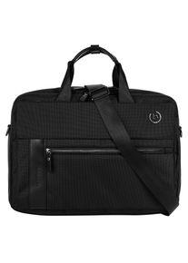 Aktentasche Bugatti "NERO", Gr. B/H/T: 42cm x 28cm x 12cm onesize, schwarz, Kunstfaser, unifarben, Taschen Aktentasche