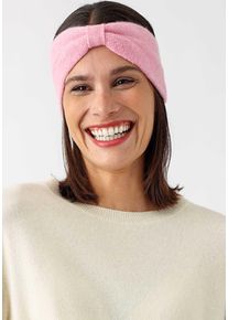 Stirnband Zwillingsherz "Knoten", Damen, rosa (melange pink), Strick, Kaschmir, M&uuml;tzen Stirnband, Cashmere, Feinstrick
