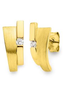 Paar Ohrstecker Bruno Banani "Schmuck Geschenk Silber 925 Ohrschmuck Ohrringe Glitzerstein", gold (gelbgoldfarben, kristallwei&szlig;, kristallwei&szlig;), Ohrringe, Damen, Silber 925 (Sterlingsilber), Paar Ohrstecker, mit Zirkonia (synth.)
