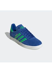 Sneaker adidas originals "GAZELLE", Herren, Gr. 47, wei&szlig; (royal blau, energy gr&uuml;n, core wei&szlig;), Leder, Synthetik, Schuhe Sneaker