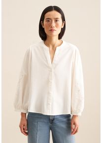 Tunika Seidensticker "Schwarze Rose", Damen, Gr. 34, beige (ecru), 65% Baumwolle, 35% Leinen, unifarben, Tuniken Tunika