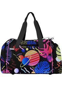 Sporttasche McNeill "Stitch, black", M&auml;dchen, Gr. B/H/T: 45cm x 27cm x 26cm, stitch schwarz, Polyester, Taschen Sporttasche, f&uuml;r Schule, Sport und Freizeit